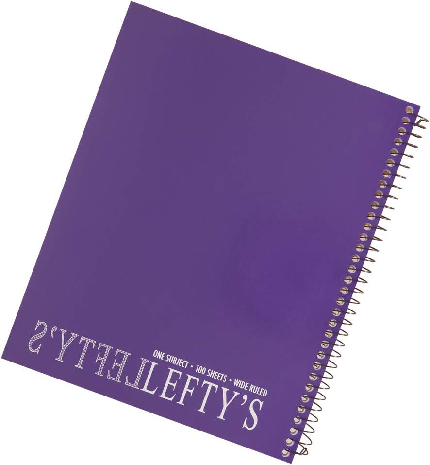 Comet School Supply Left-Handed Wide Ruled Notebooks Set of 4 Assorted Colors