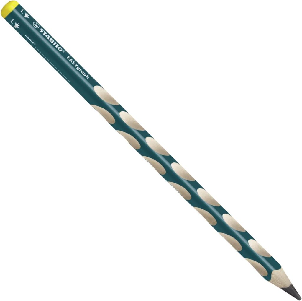 Ergonomic Graphite Pencil - STABILO EASYgraph - Left-Handed - Pack of 2 - Petrol - HB