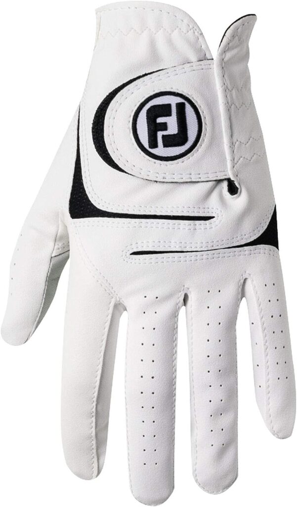 FootJoy Mens WeatherSof Golf Gloves, Pack of 2 (White)