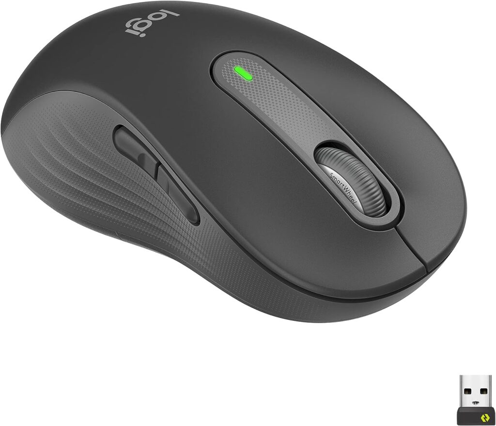 Logitech Signature M650 L Left Wireless Mouse - For Large Sized Left Hands, 2-Year Battery, Silent Clicks, Customizable Side Buttons, Bluetooth, for PC/Mac/Multi-Device/Chromebook - Graphite