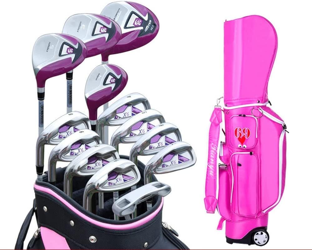 New Golf Sets Golf Clubs Set for Women 13 Piece - Left-Handed - with Push-Pull Bag, Suitable for Golf, Ball, Ladies, Beginners