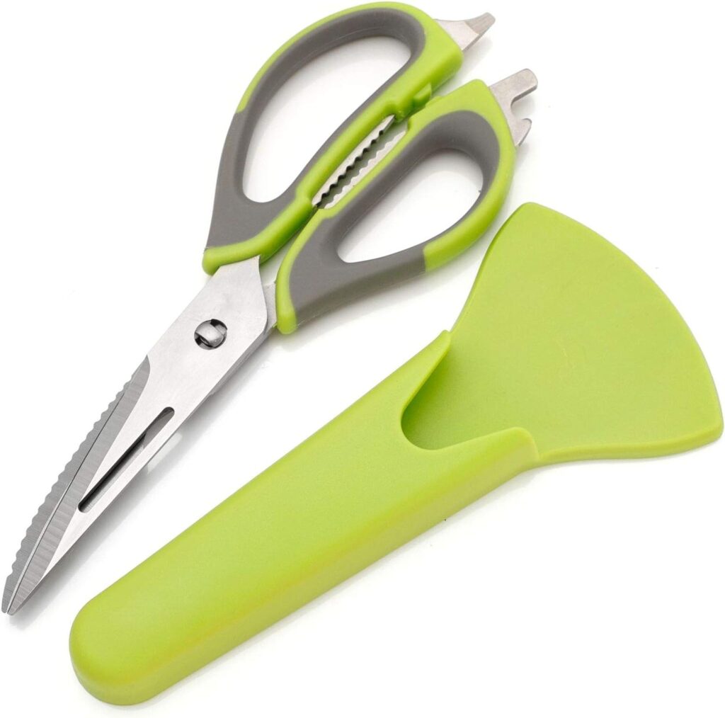 ODMILY Kitchen Scissors For General Use Woman Kitchen Accessories Shears Heavy Duty Cooking Shears Left Handed Black Scissors Adults Sharp Utility Siccors For Food