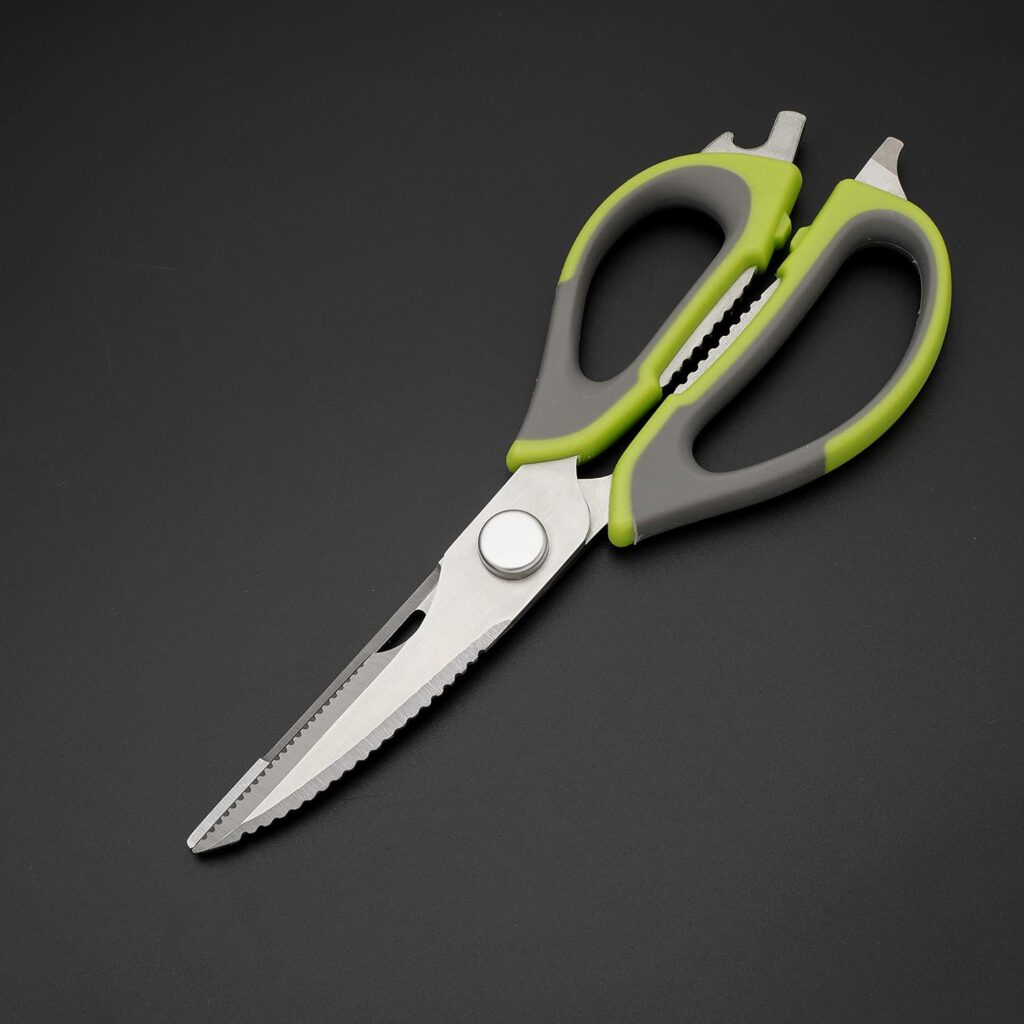 ODMILY Kitchen Scissors For General Use Woman Kitchen Accessories Shears Heavy Duty Cooking Shears Left Handed Black Scissors Adults Sharp Utility Siccors For Food
