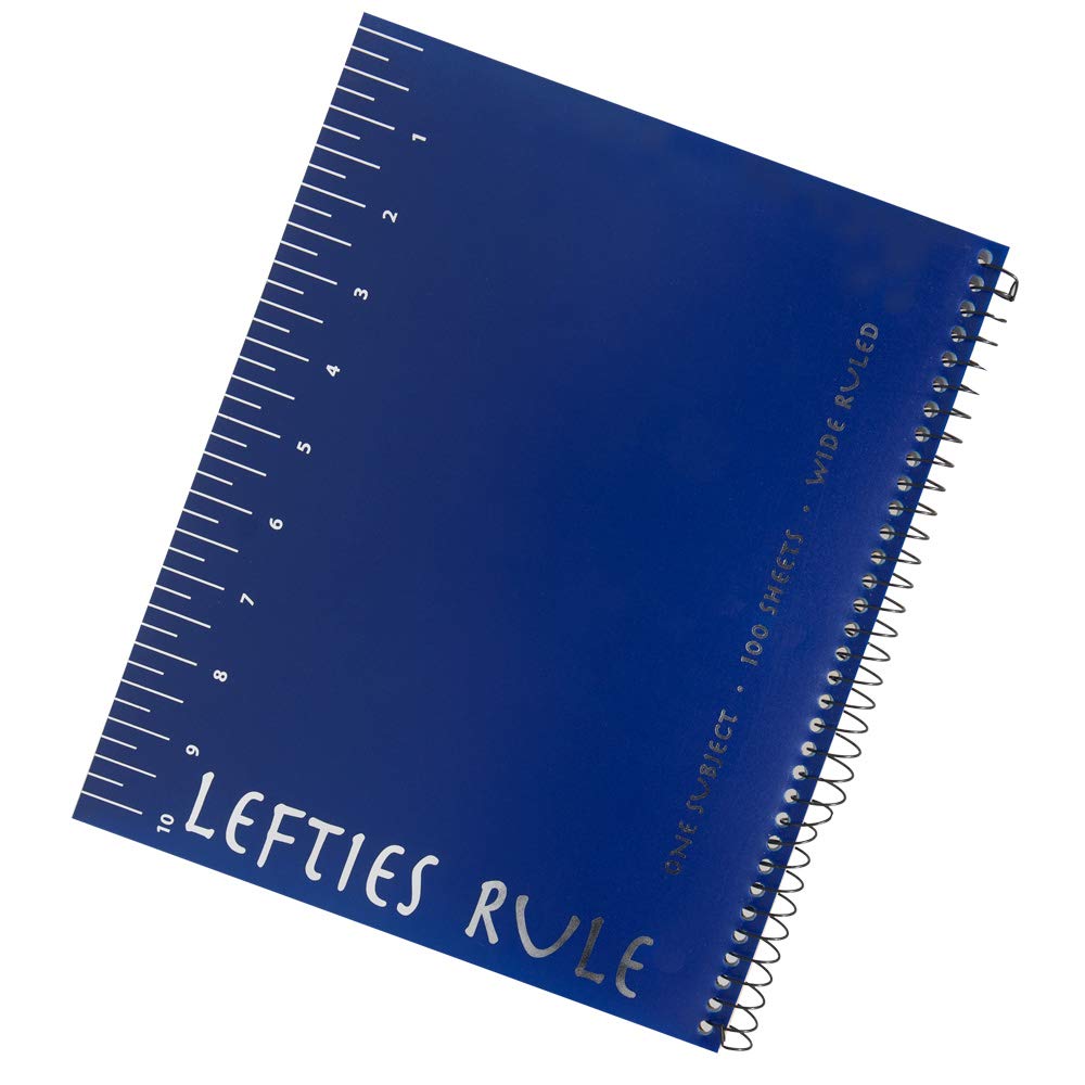 2 Left-Handed Lefties Rule Wide Ruled Notebooks Plus 3 Left-Handed Visio Pens, Assorted Colors     Office Product