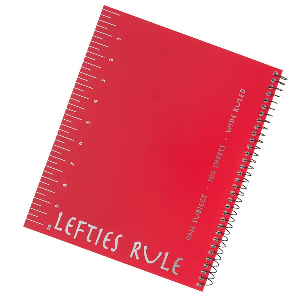 2 Left-Handed Lefties Rule Wide Ruled Notebooks Plus 3 Left-Handed Visio Pens, Assorted Colors     Office Product