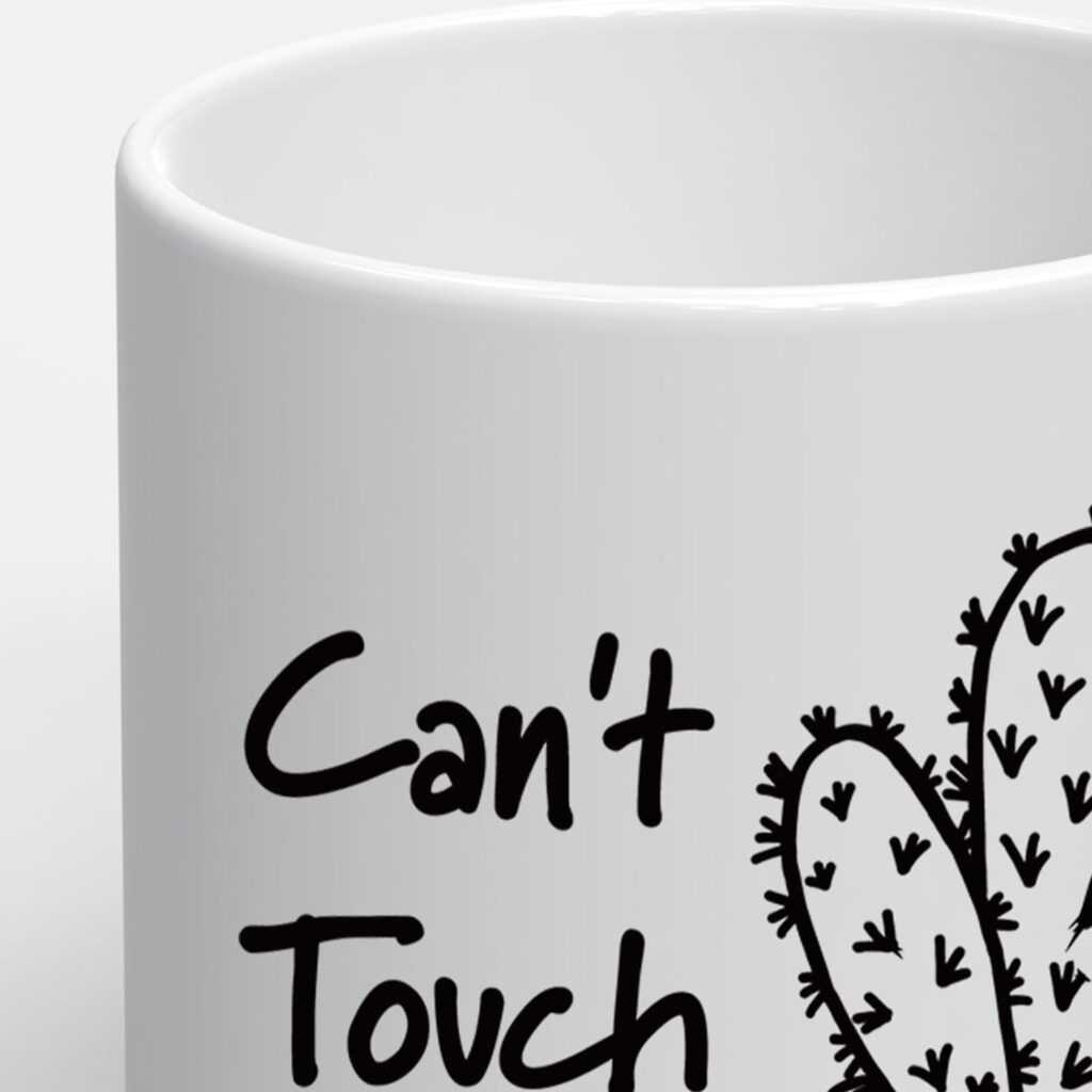 Clothclose CANT TOUCH THIS - 11 Oz Funny Coffee Mug, Funny Novelty Coffee Mug, Funny Gifts for Women, Gag Gifts, Funny Birthday or Christmas Gift, White Elephant Gag Gifts