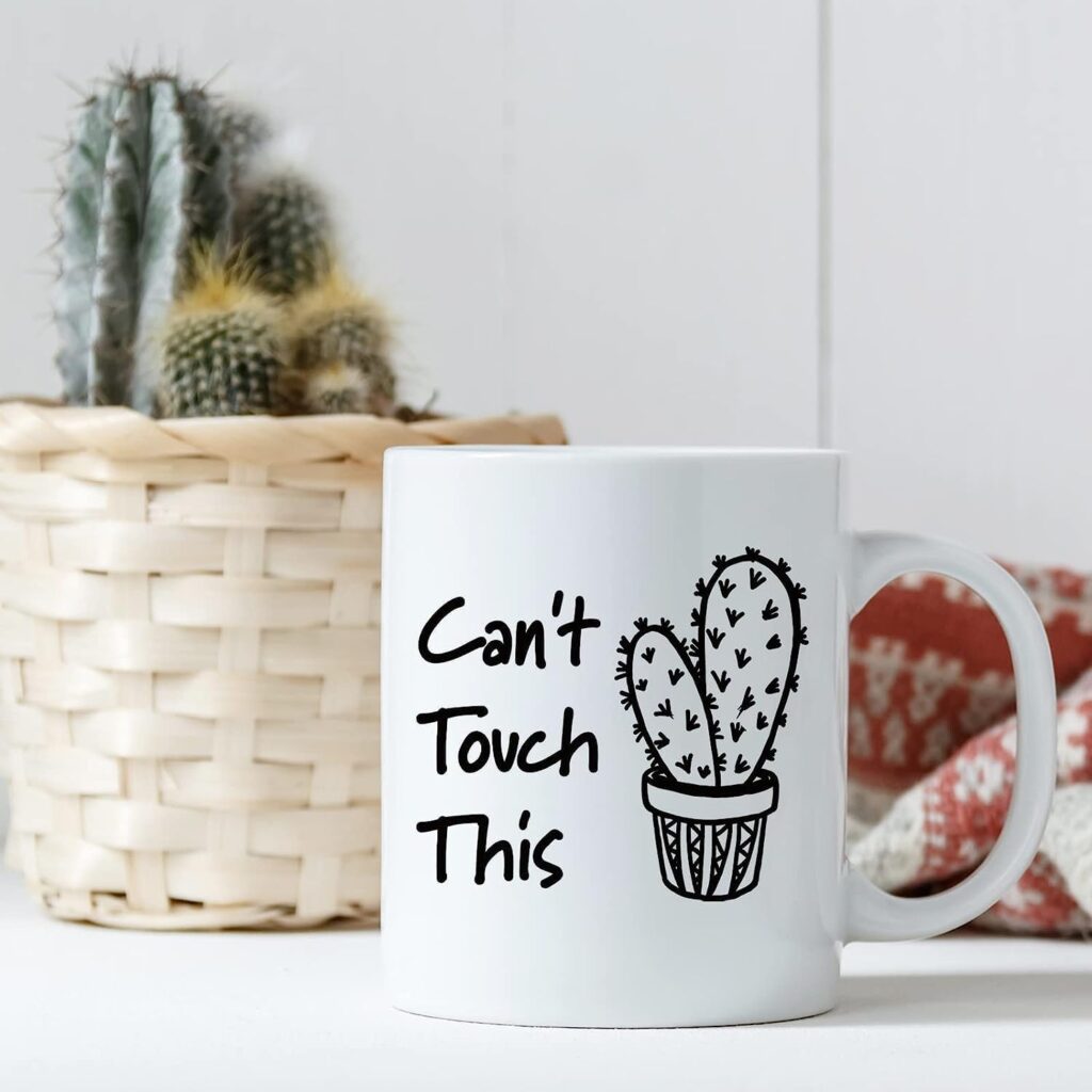 Clothclose CANT TOUCH THIS - 11 Oz Funny Coffee Mug, Funny Novelty Coffee Mug, Funny Gifts for Women, Gag Gifts, Funny Birthday or Christmas Gift, White Elephant Gag Gifts